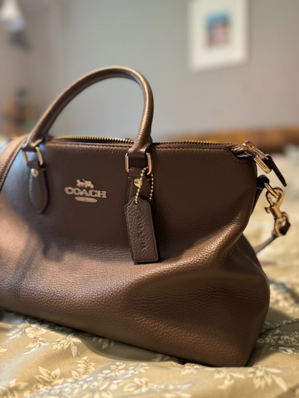 Coach Brown Pebbled Leather Doctor Satchel - Picture 2 of 8